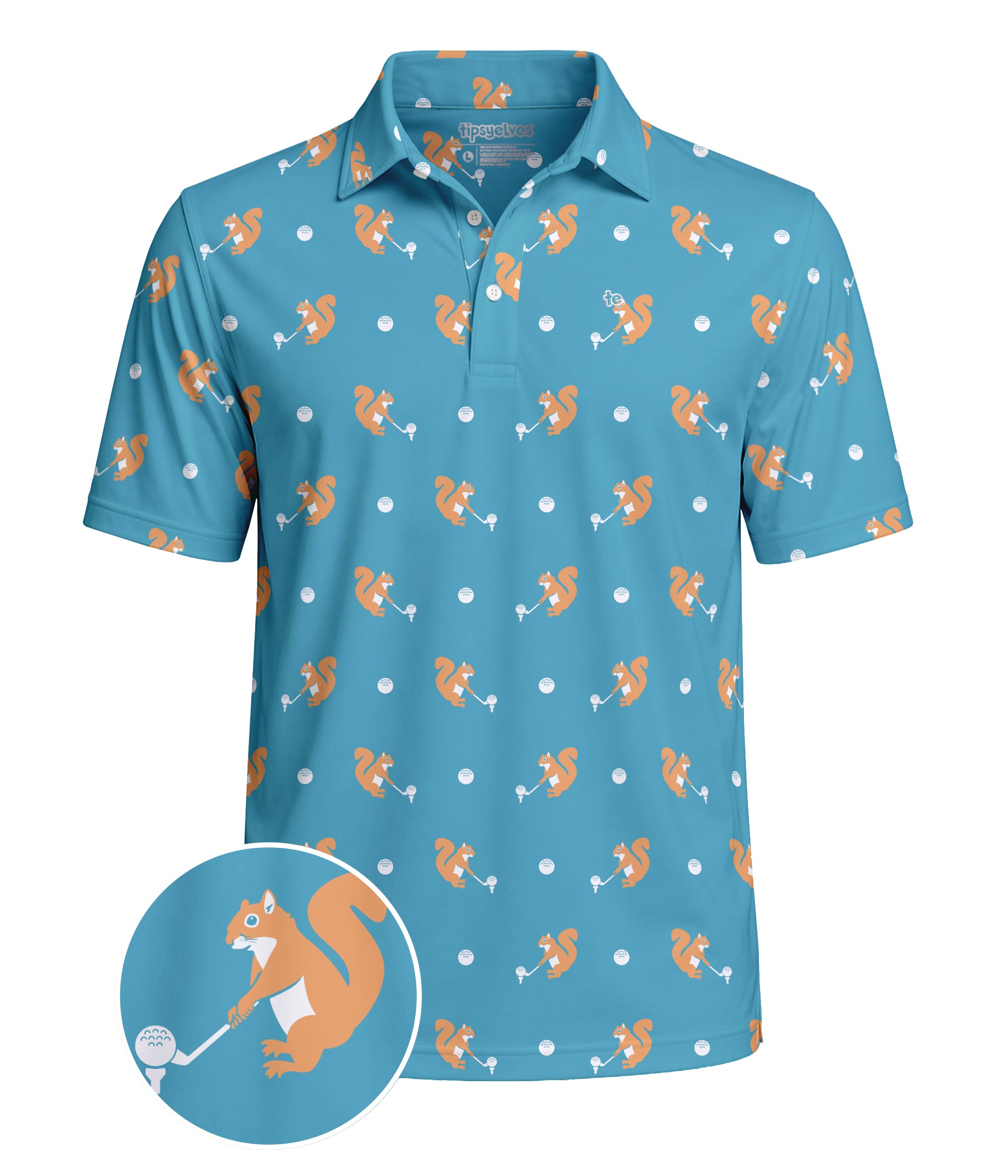 Squirrel! Golf Polo: Men's Golf Outfits | Tipsy Elves