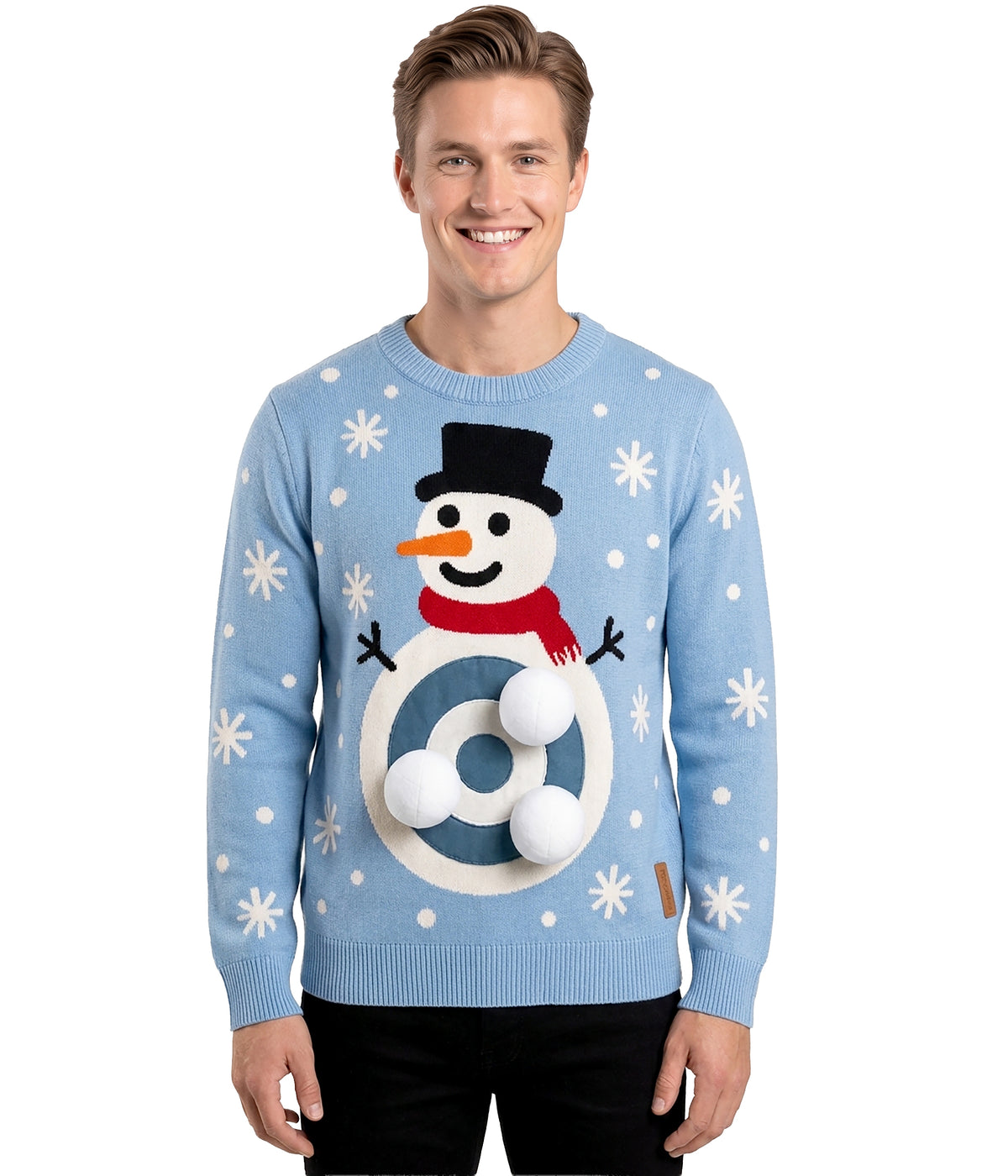 Men's Snowball Fight Game Ugly Christmas Sweater