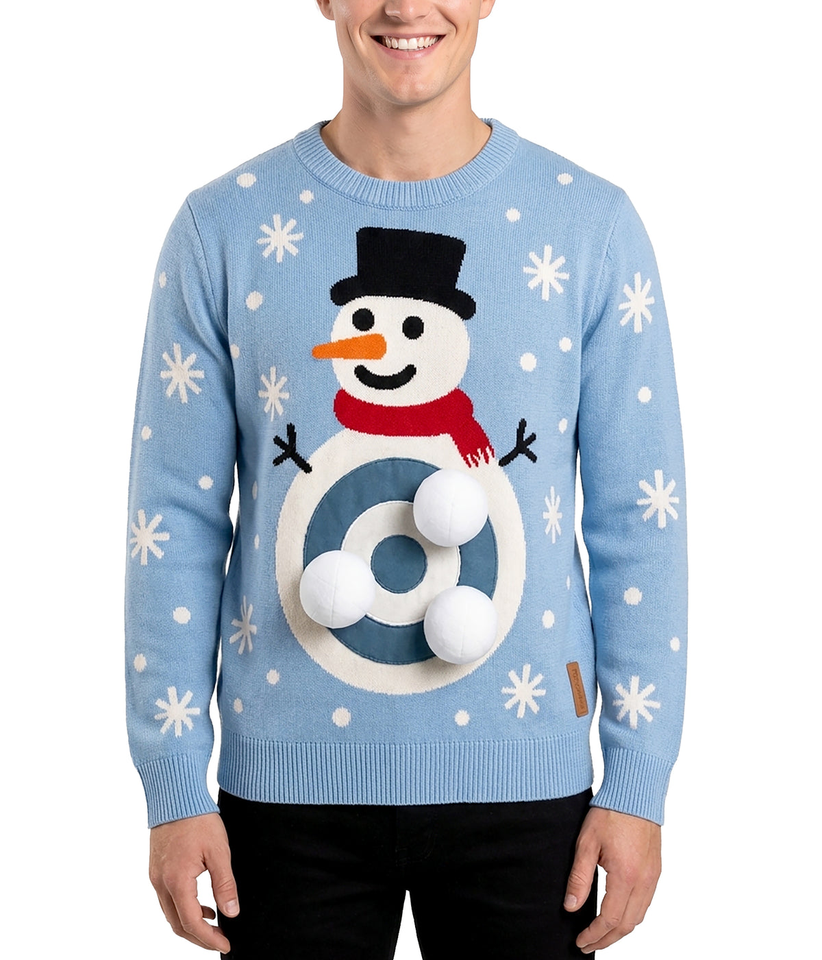 Men's Snowball Fight Game Ugly Christmas Sweater