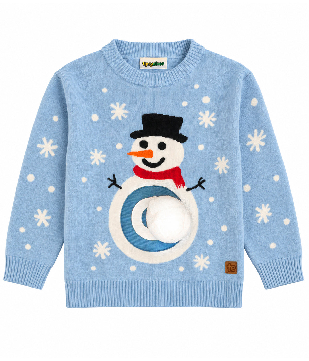 Toddler Girl's Snowball Fight Game Ugly Christmas Sweater