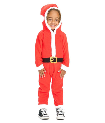Toddler Boy's Santa Jumpsuit With Fur Primary Image