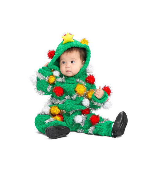 Spirit Halloween Baby Elf Jumpsuit Costume - Festive Holiday Outfit With Hat