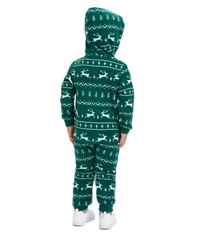 Toddler Boy's Green Fair Isle Jumpsuit Image 2