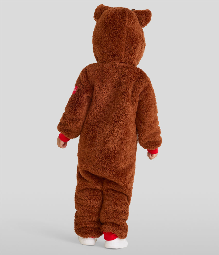 Toddler Girl's Rudolph Sherpa Jumpsuit