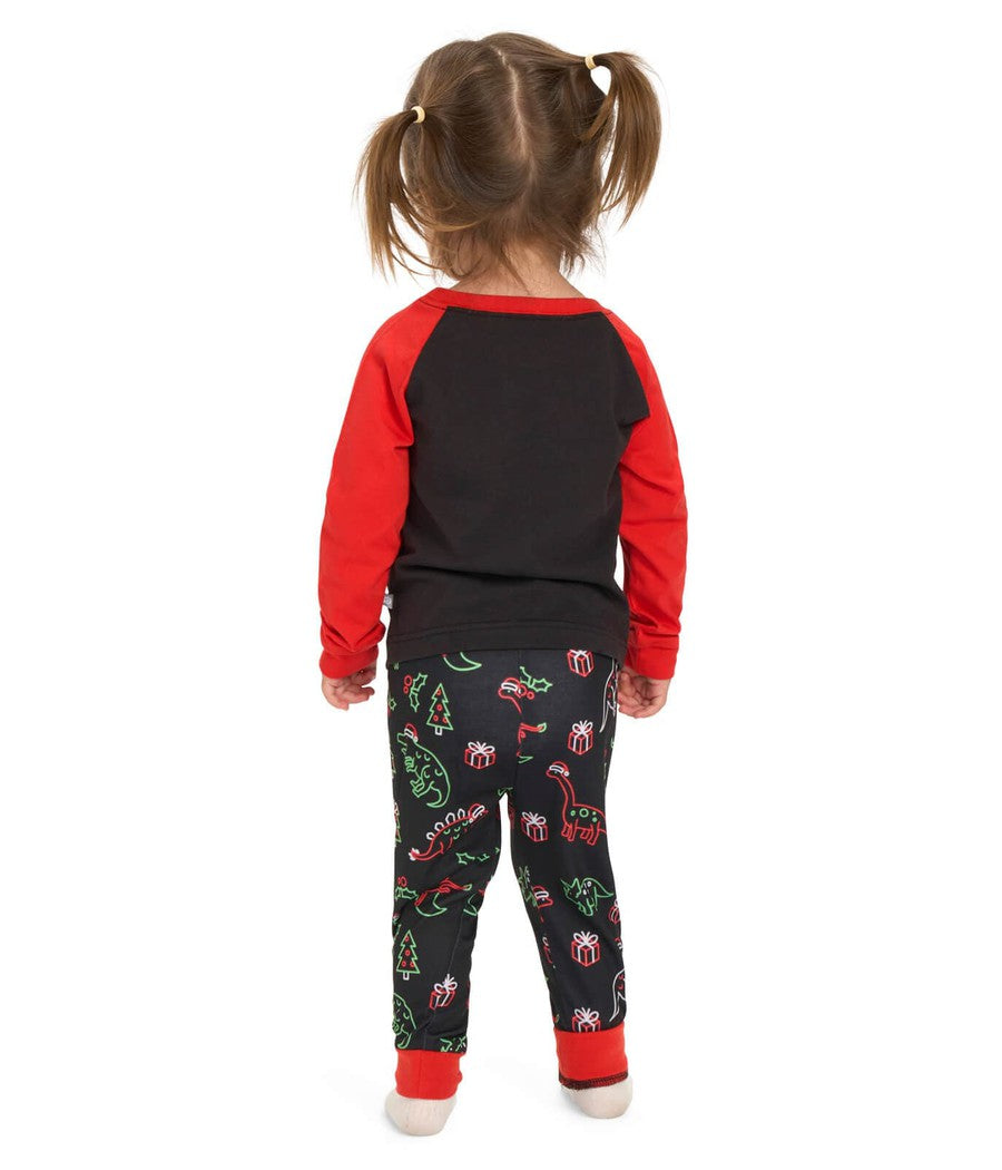 Toddler Girl's Saint Nickosaurus Pajama Set Image 2