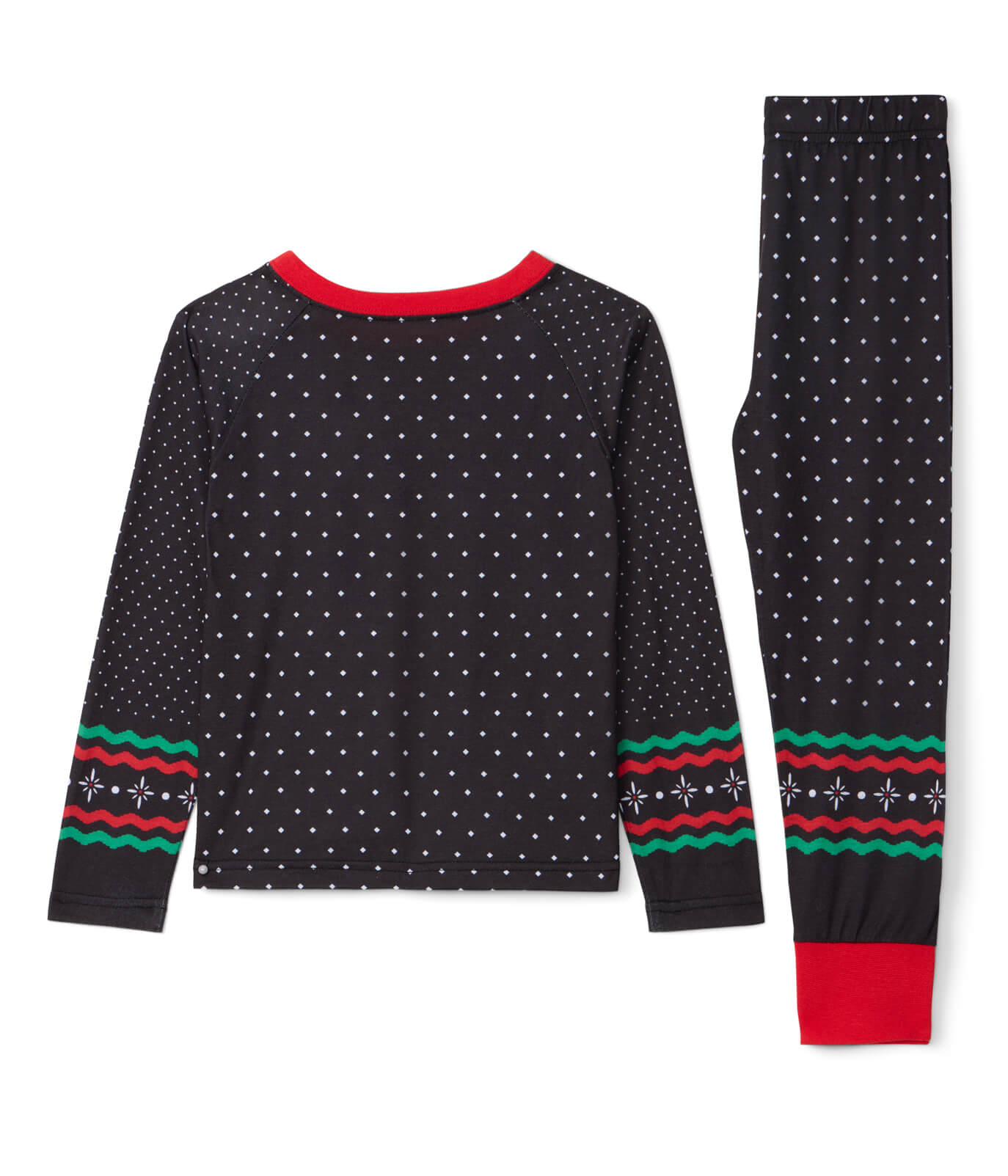 Toddler Girl's Fair Isle Rudolph Crew Neck Pajama Set