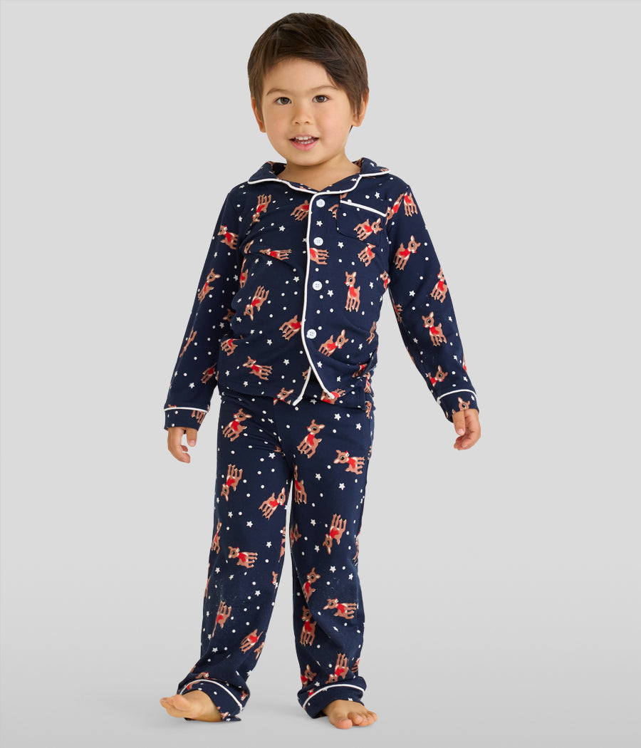 Matching Rudolph Lapel Family Pajamas