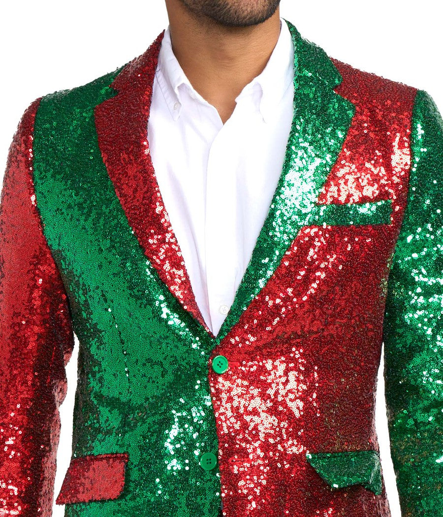Red and Green Blazer: Men's Christmas Outfits Tipsy Elves