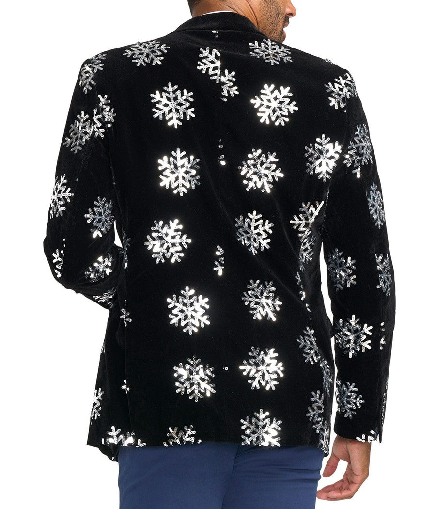 Men's Sequined Snowflake Velvet Blazer Image 2