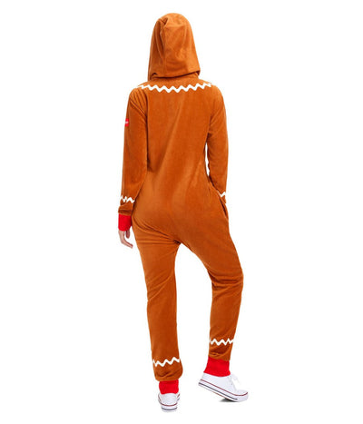 Women's Gingerbread Man Jumpsuit Image 2