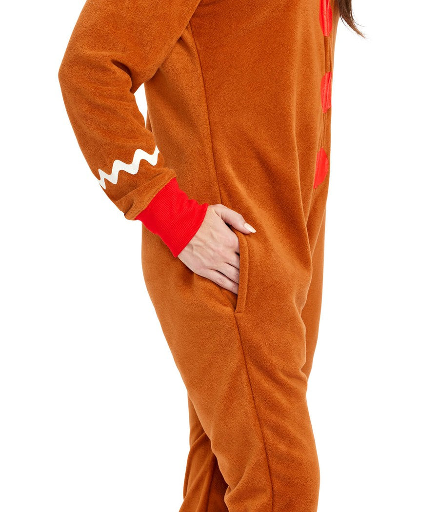 Women's Gingerbread Man Jumpsuit Image 3