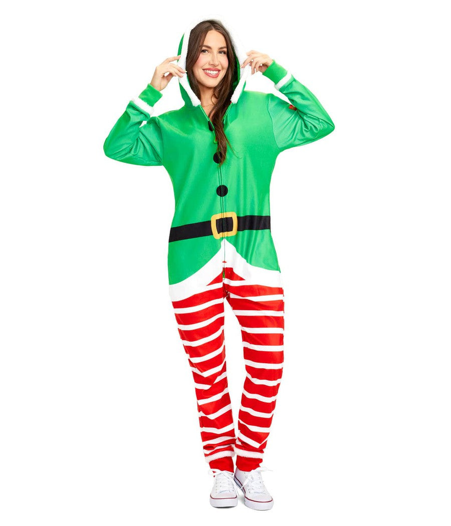 Casual Elf Onesie Adults Matching Christmas Pajamas For Couples