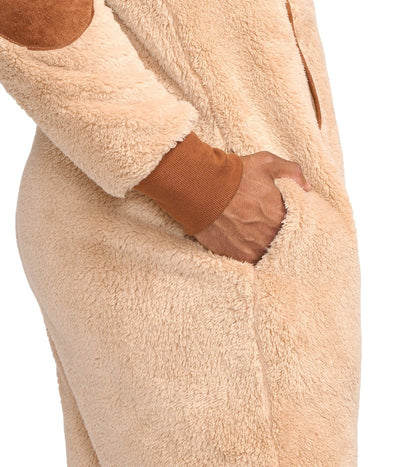 Men's Tan Sherpa Jumpsuit