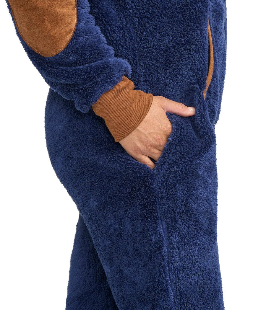 Women's Navy Sherpa Jumpsuit