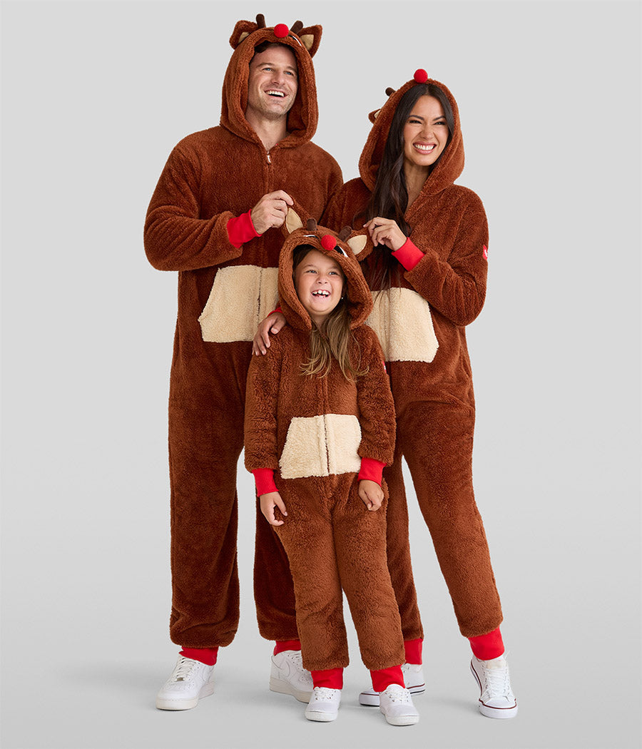 Toddler Boy's Rudolph Sherpa Jumpsuit