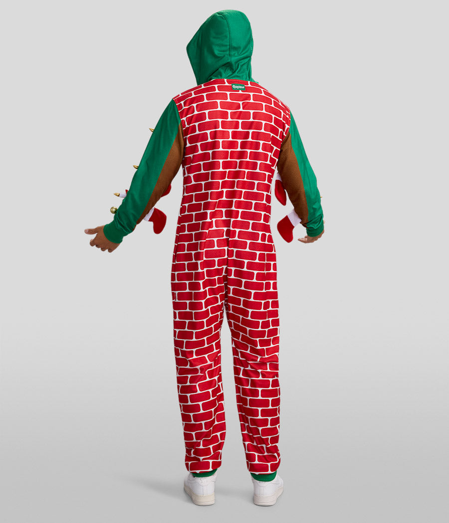 Men's Festive Fireplace Light Up Jumpsuit Image 2