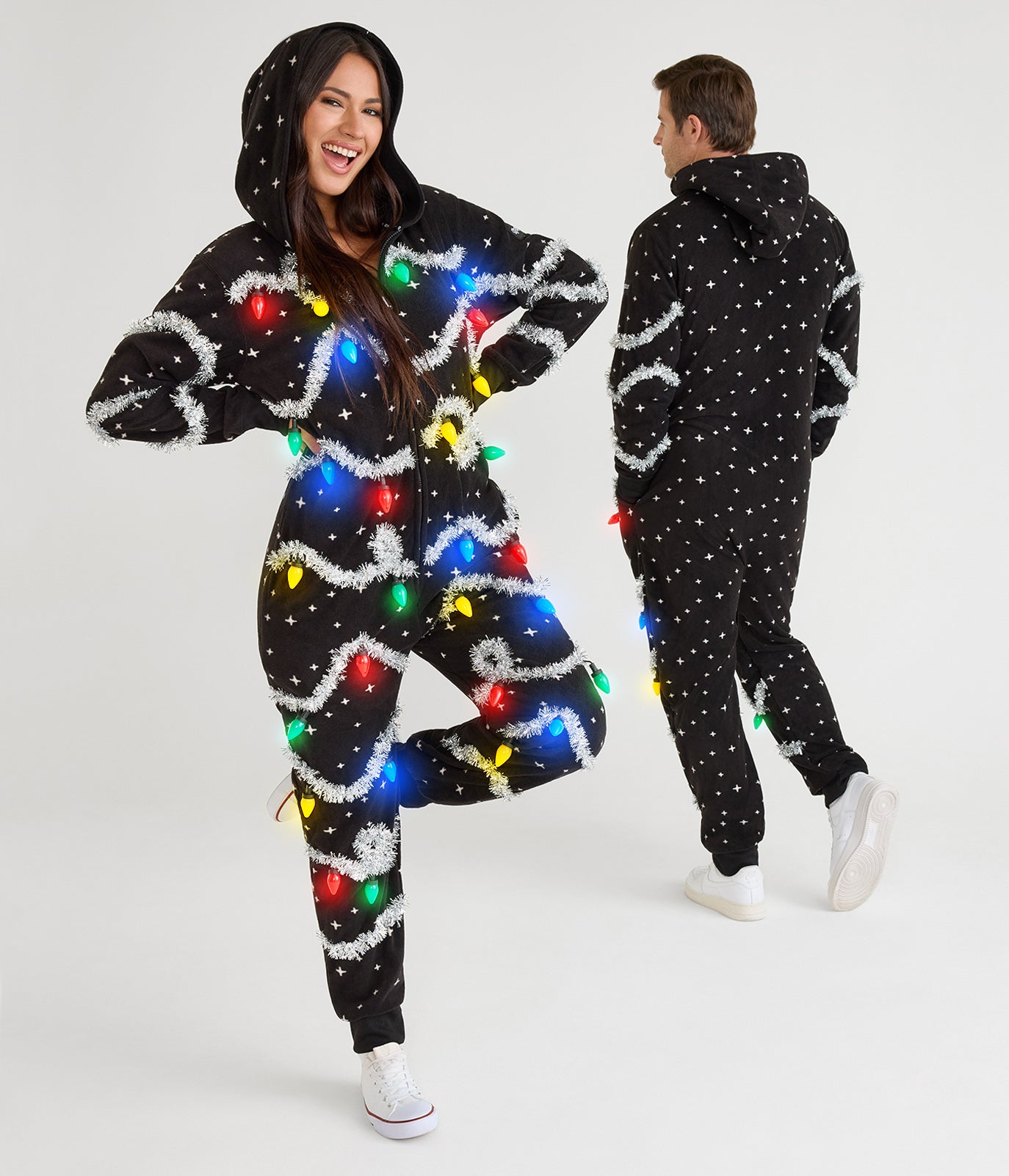 Matching Glow Getter Couples Jumpsuits | Tipsy Elves