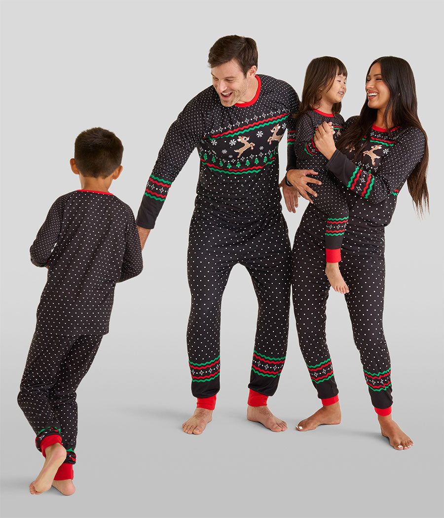 Matching Fair Isle Rudolph Crew Neck Family Pajamas Image 2