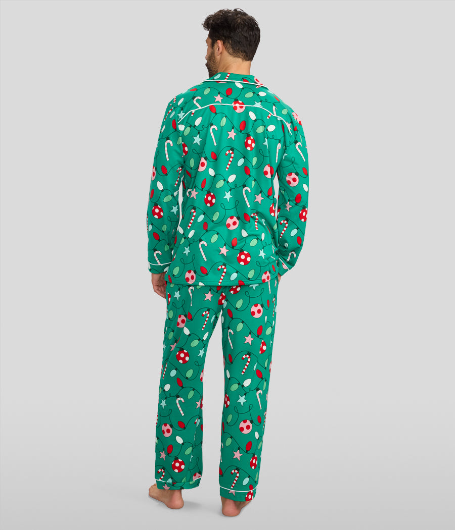 Men's Holly Jolly Lapel Pajama Set Image 2