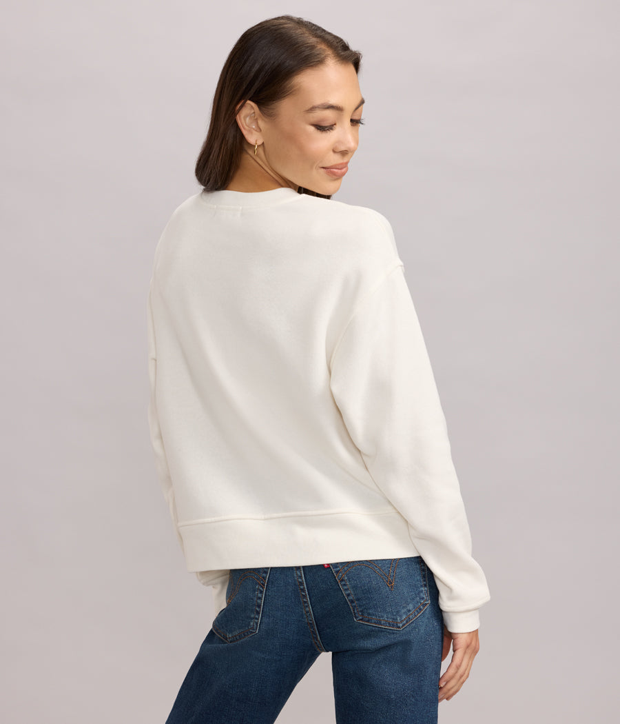 Women's Oh What Fun Patch Letter Sweatshirt