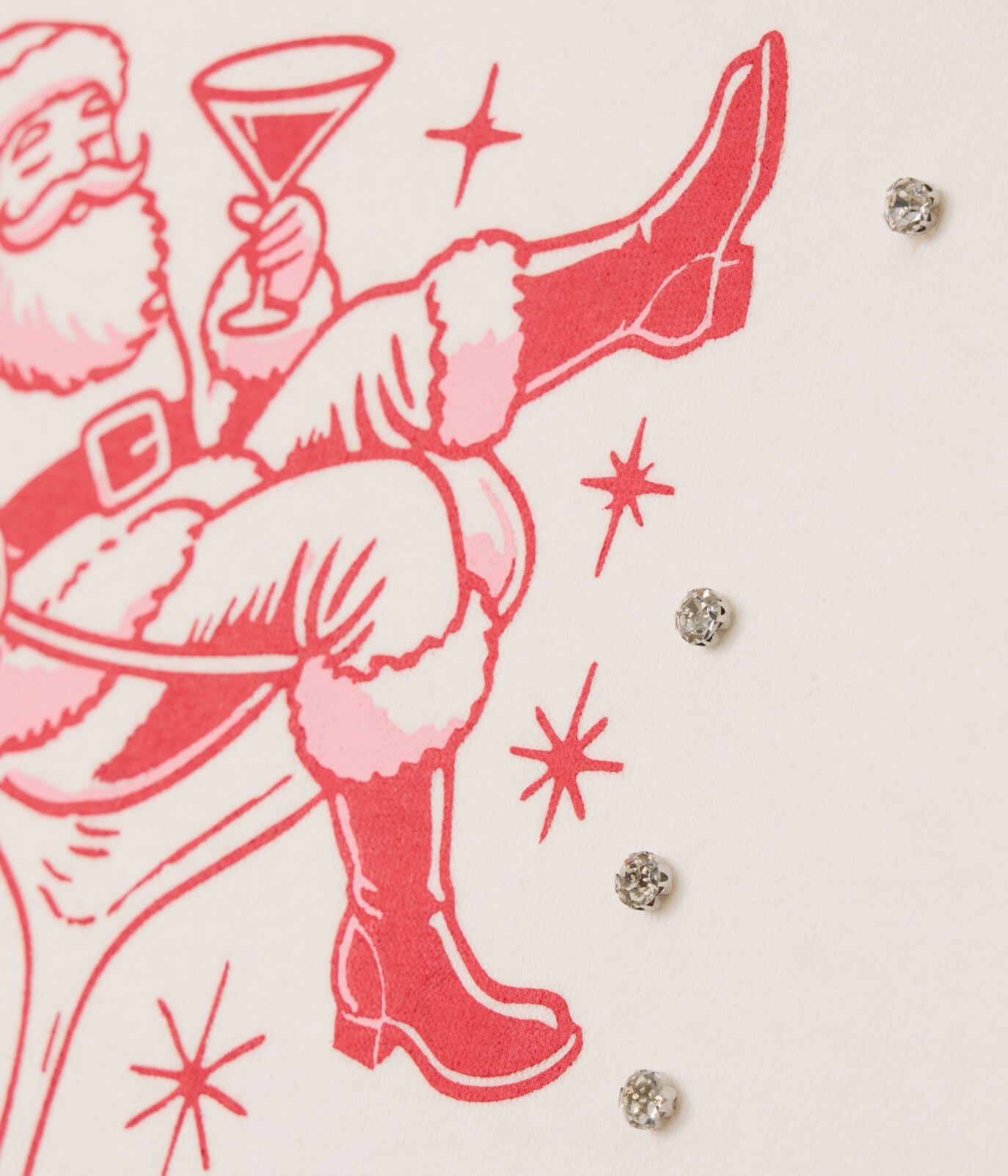 Women's Full of Holiday Spirit Rhinestone Embellished Sweatshirt