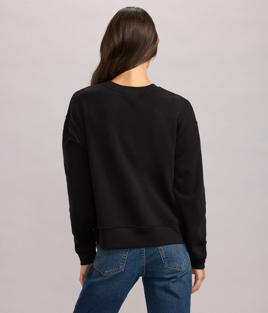 Women's Shimmering Santa Rhinestone Embellished Sweatshirt Image 2