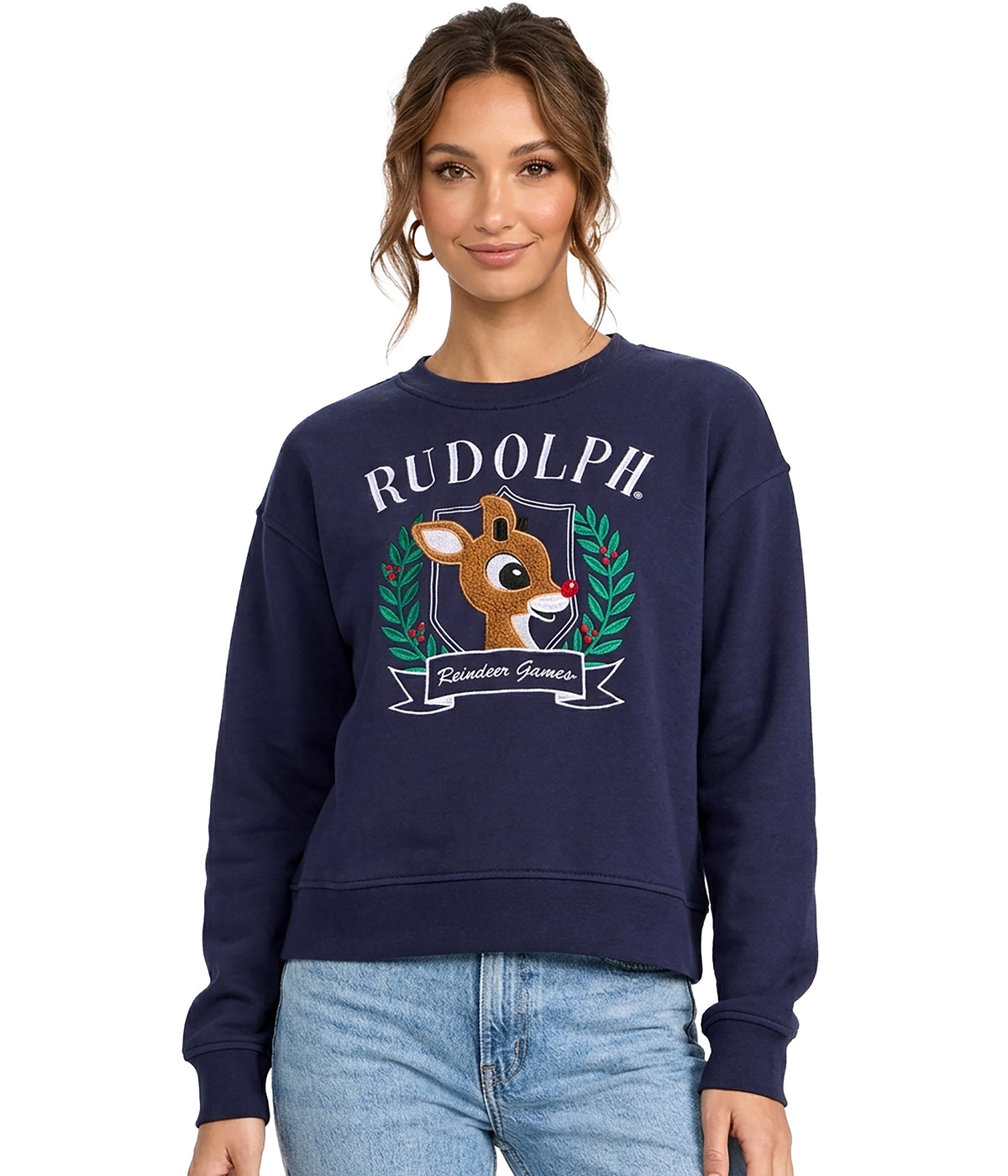 Women's Rudolph Wreath Sweatshirt