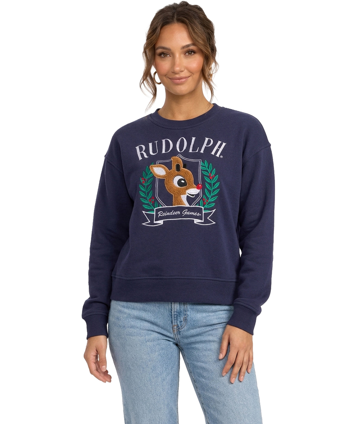 Women's Rudolph Wreath Sweatshirt