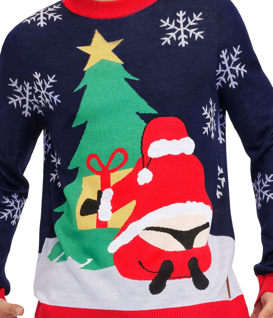 Men's Winter Whale Tail Ugly Christmas Sweater Image 3