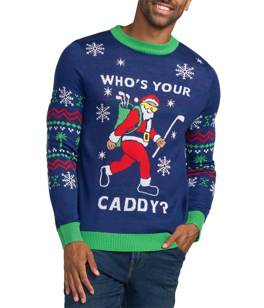 Men's Who's Your Caddy Ugly Christmas Sweater