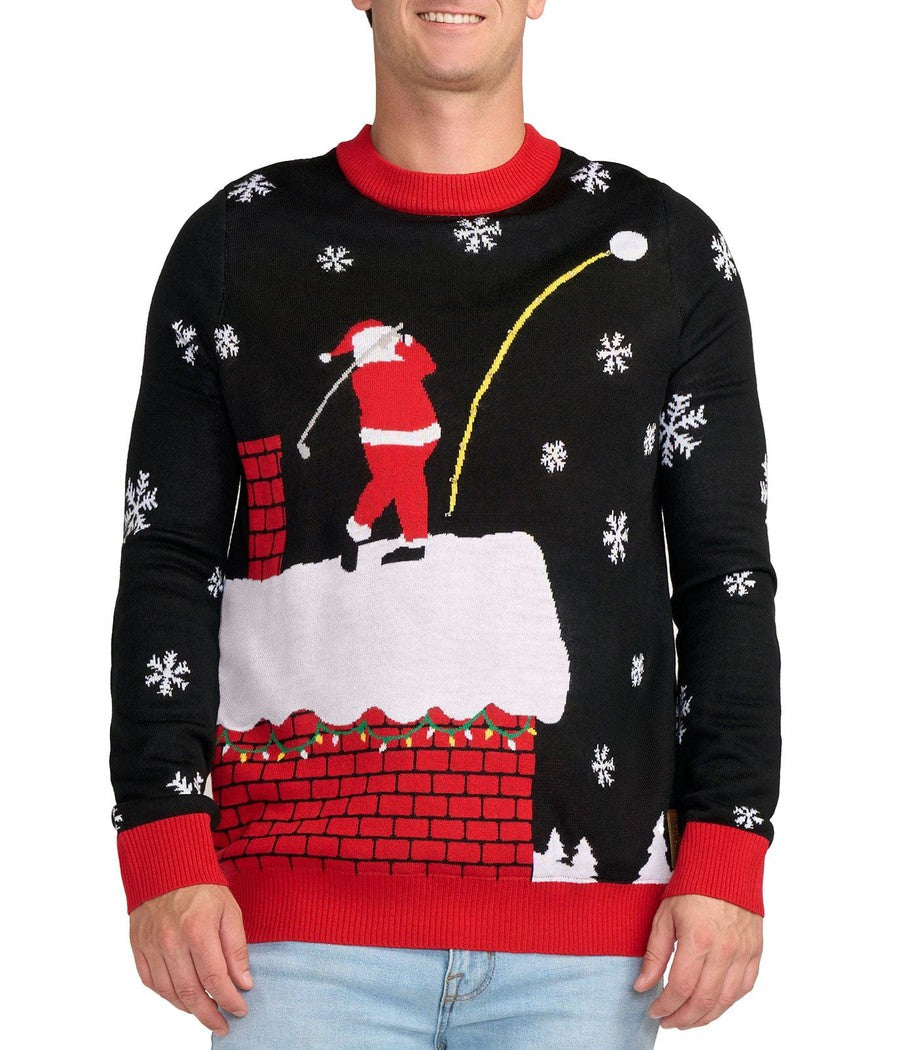 Men's Santa Slice Light Up Ugly Christmas Sweater Image 2