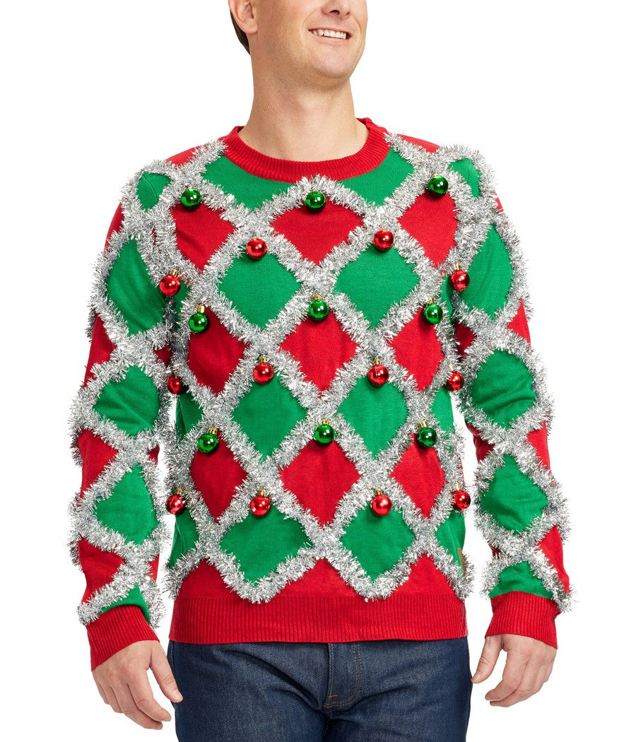 Men's Tacky Tinsel Ugly Christmas Sweater Image 2