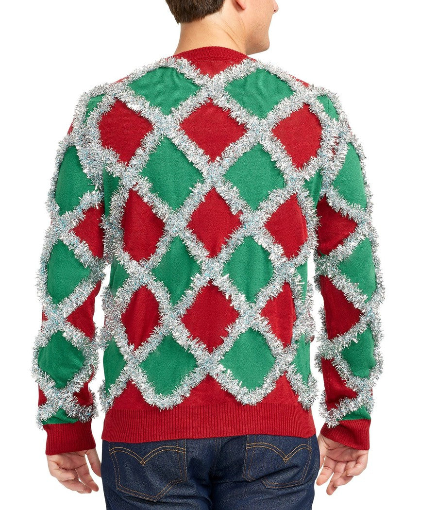 Men's Tacky Tinsel Ugly Christmas Sweater