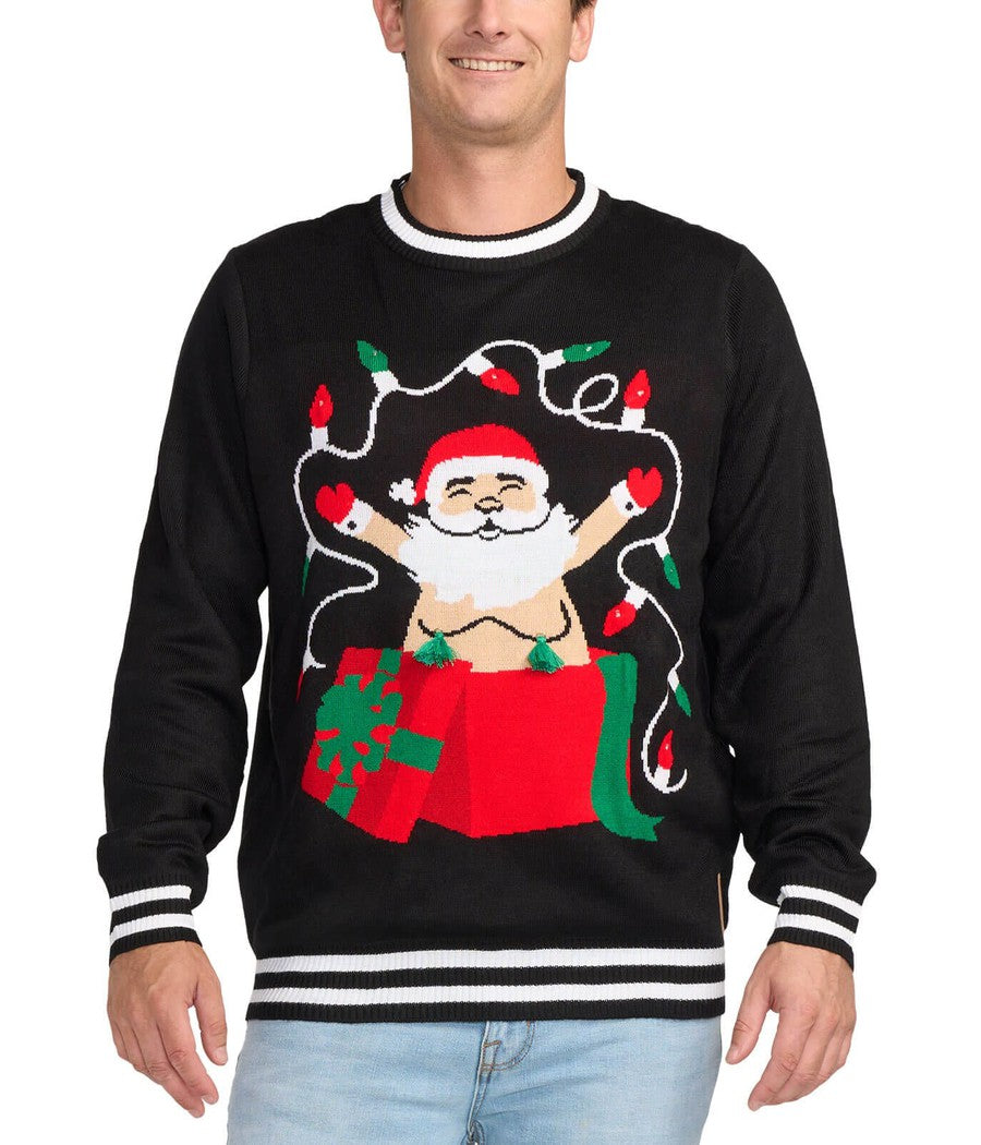 Yuletide Tassels Light Up Ugly Christmas Sweater: Men's Christmas