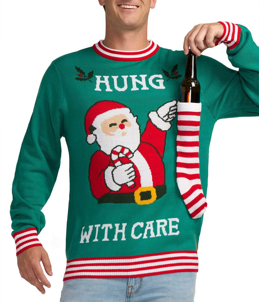 Men's Hung With Care Ugly Christmas Sweater