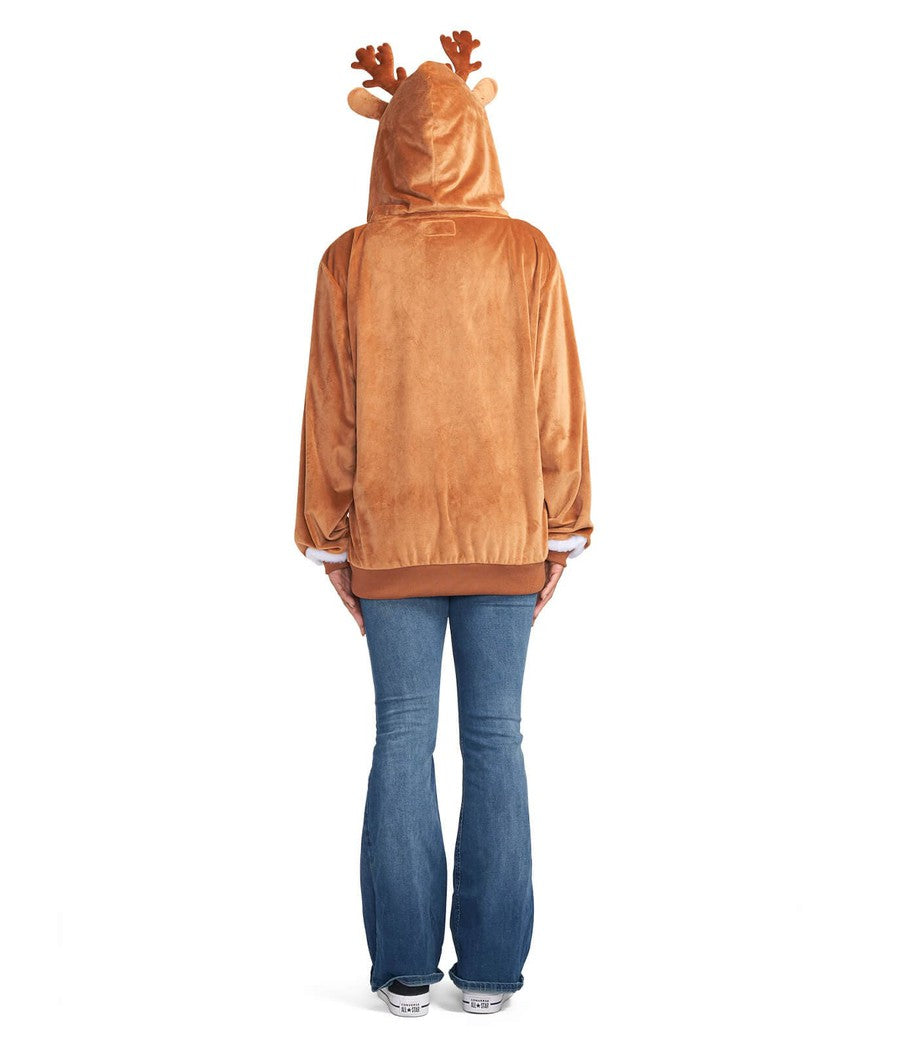 Men s Rudolph Hoodie Fun Festive Hoodies High Strength Durable Material Tan Tipsy Elves