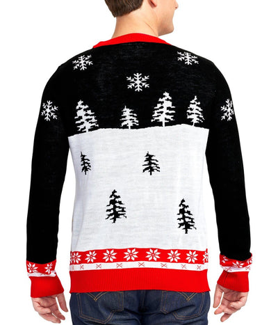 Men's Yellow Snow Light Up Ugly Christmas Sweater Image 2