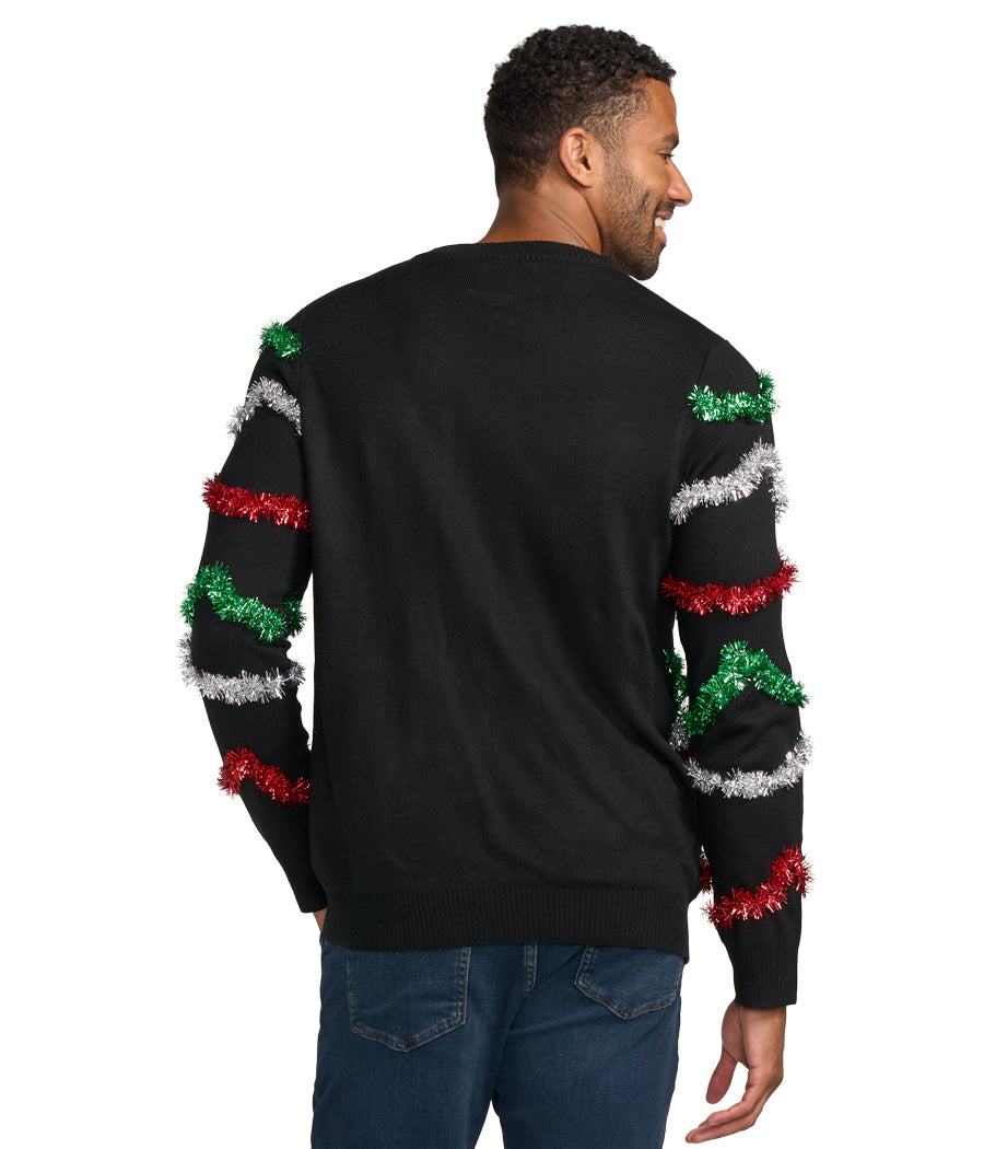 Men's Midnight Garland Light Up Ugly Christmas Sweater Image 2