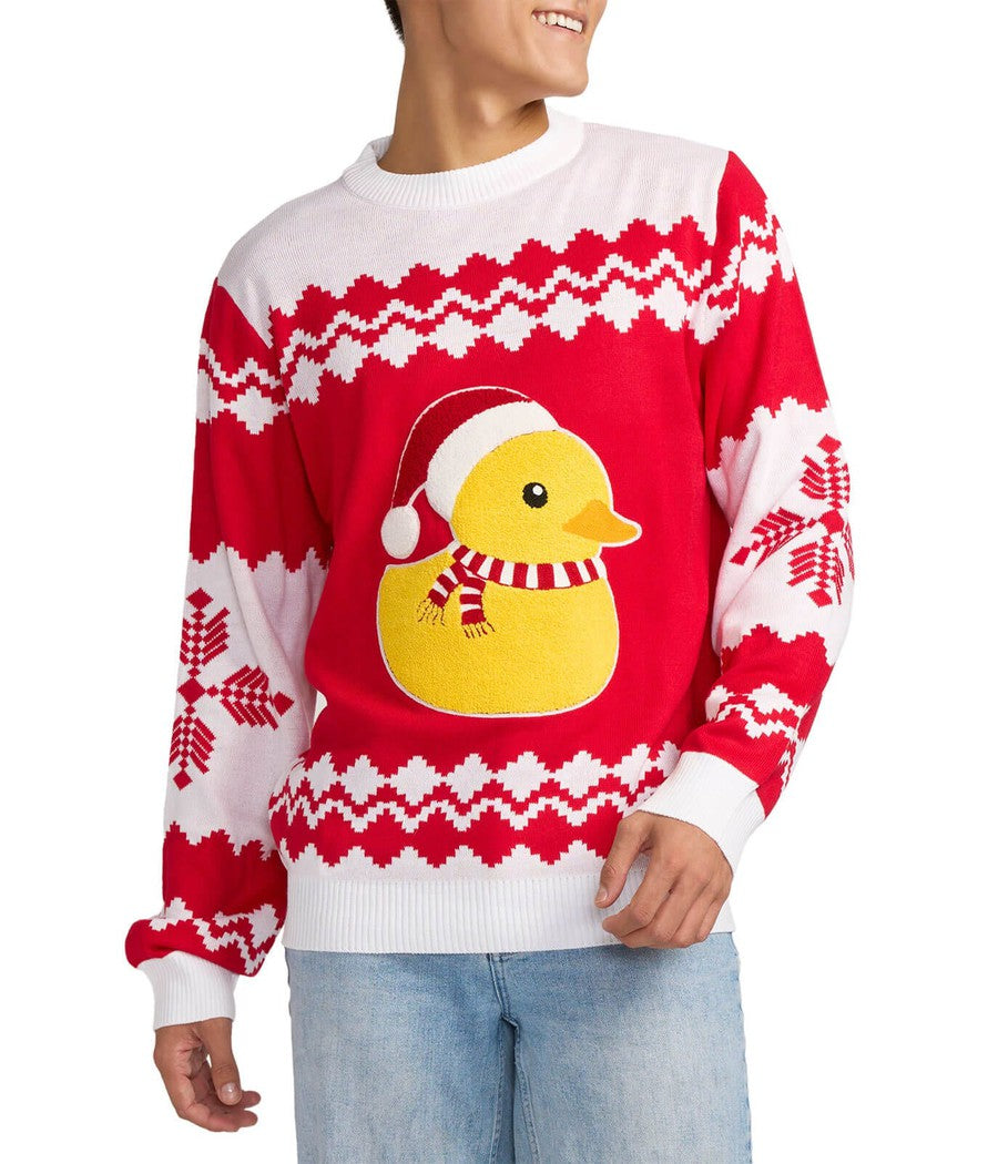 Men's Rubber Ducky Ugly Christmas Sweater