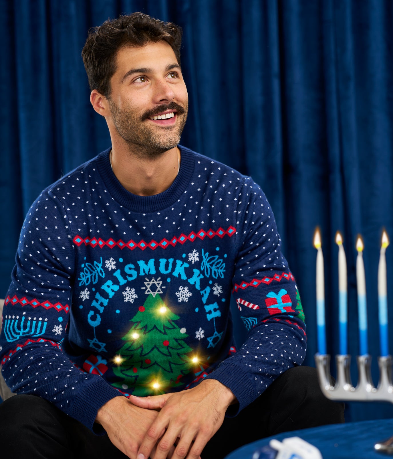 Men's Chrismukkah Light Up Sweater