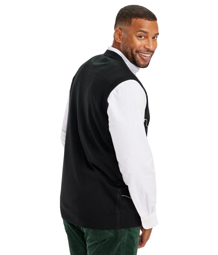 Men's Sequin Tangle Wrangler Ugly Christmas Sweater Vest Image 2