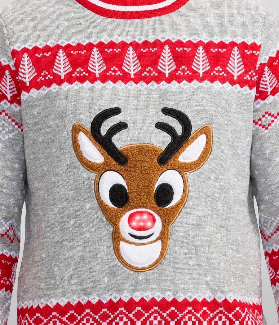 Men's Rudolph Light Up Ugly Christmas Sweater