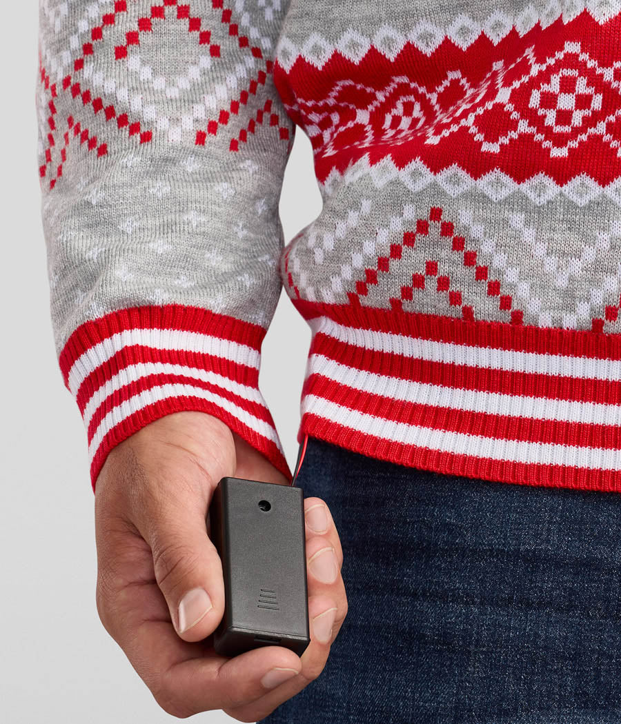 Men's Rudolph Light Up Ugly Christmas Sweater