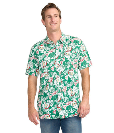 Men's Santa Palms Button Down Shirt Image 2