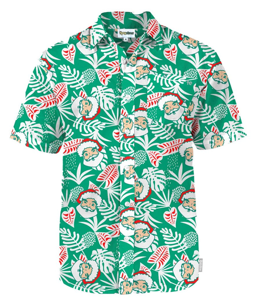 Men's Santa Palms Button Down Shirt Image 4