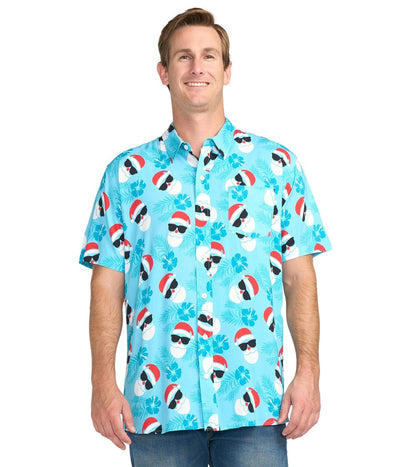 Men's Shady Santa Button Down Shirt Image 2