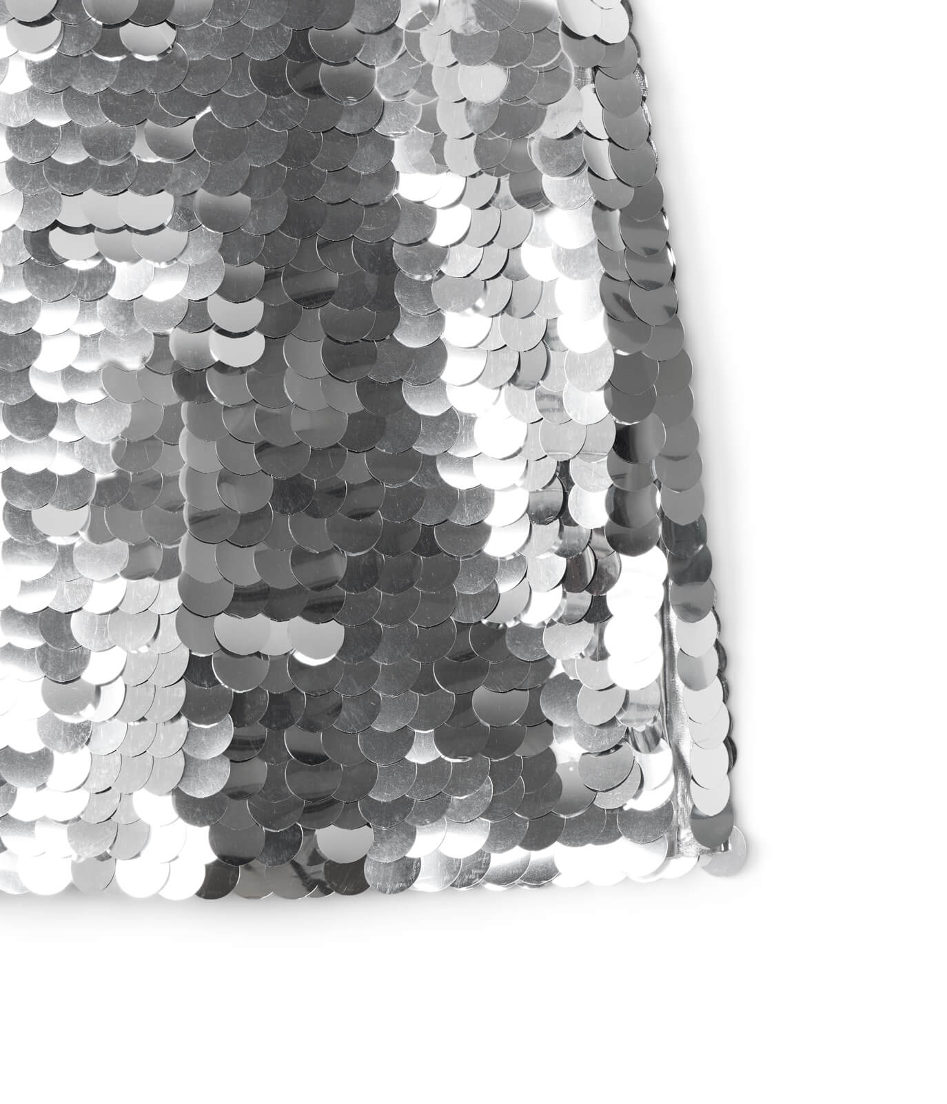 Silver Disc Sequin Skirt