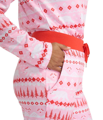 Women's Pink Polar Party Pajama Set Image 4