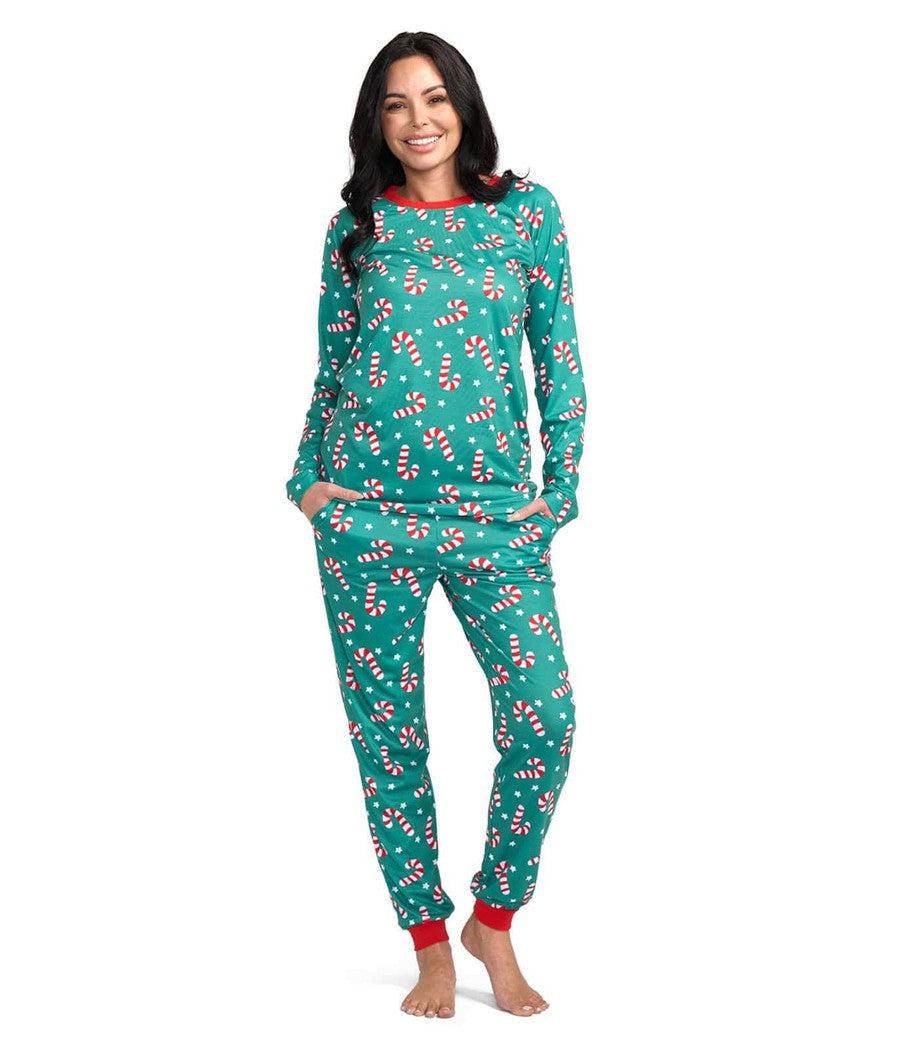 Women's Minty Fresh Candy Cane Pajama Set