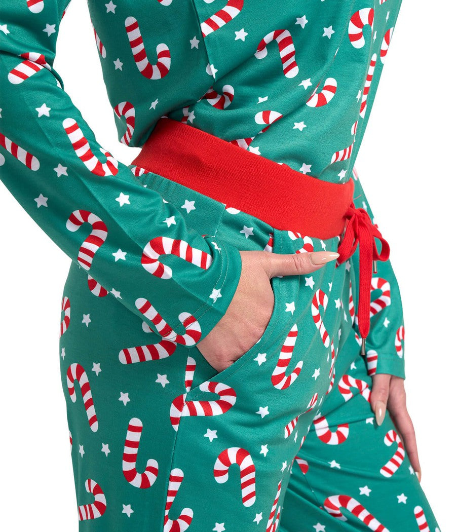 Women's Minty Fresh Candy Cane Pajama Set Image 4